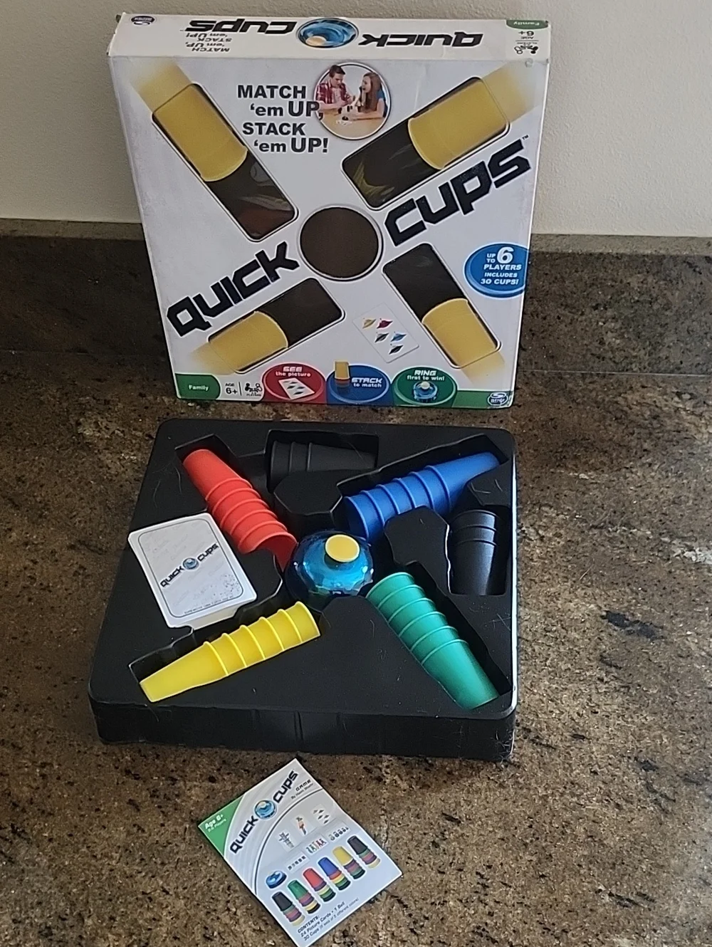 Quick Cups Kids Stacking Game by Spin Master - Ages 6+ - Includes All Pieces